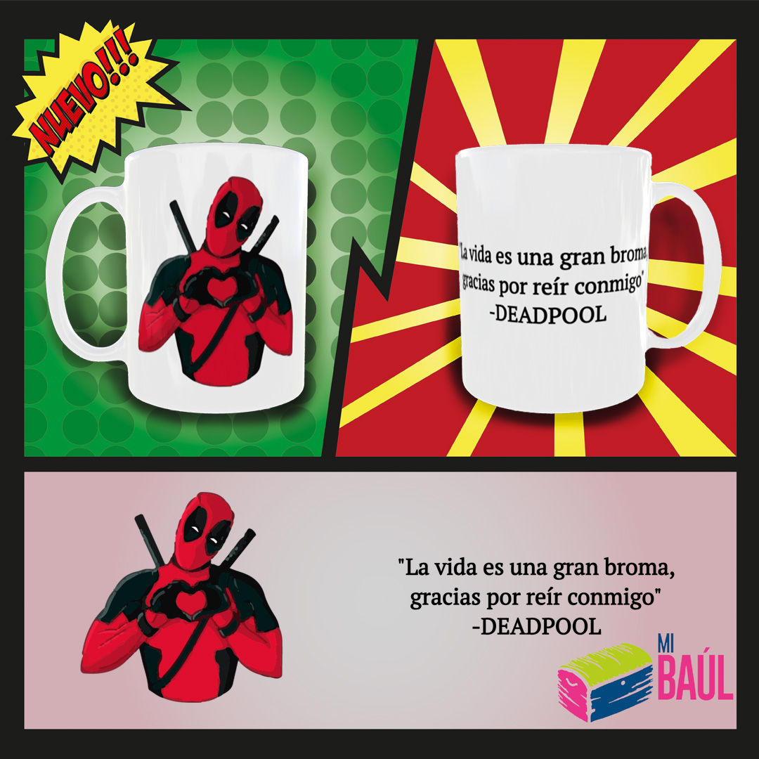 deadpool comic taza